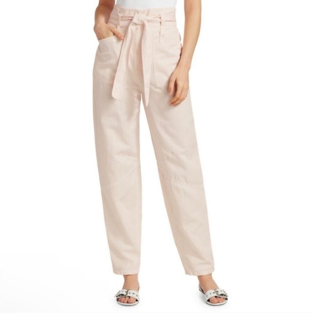 A.L.C. Blush Pink Linen Paperbag Pants SZ 10